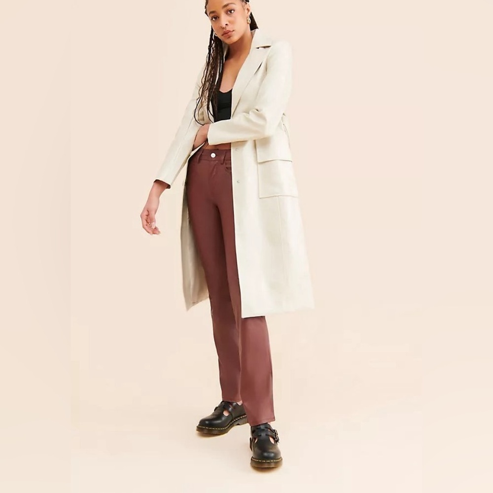 Anthropologie The Ya-Ya Vegan Leather Pant - Picture 1 of 14